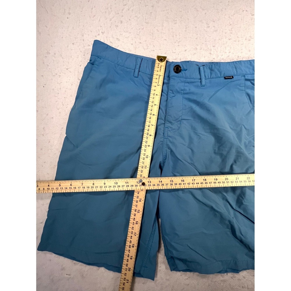 Hurley Hybrid Walk Shorts Mens 34 Light Blue Stretch Mid‎ Rise Performance Golf - Picture 8 of 10